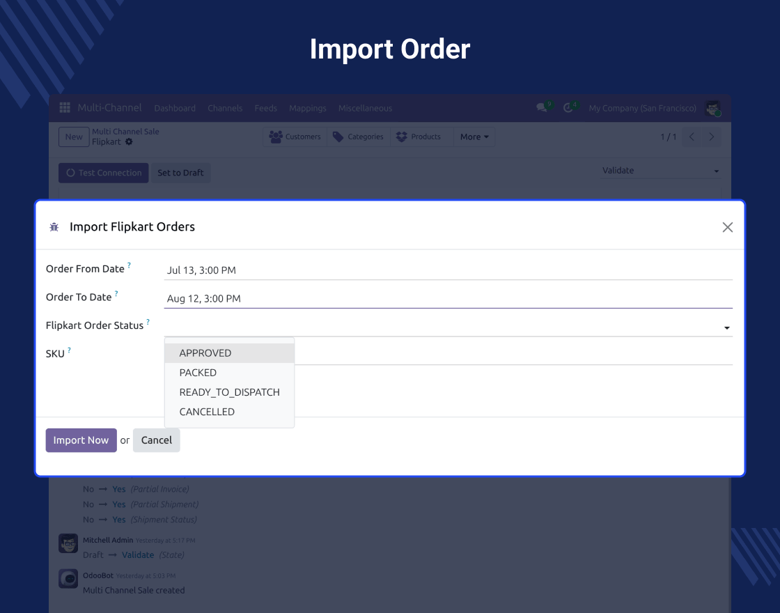 Odoo Multichannel Flipkart Connector