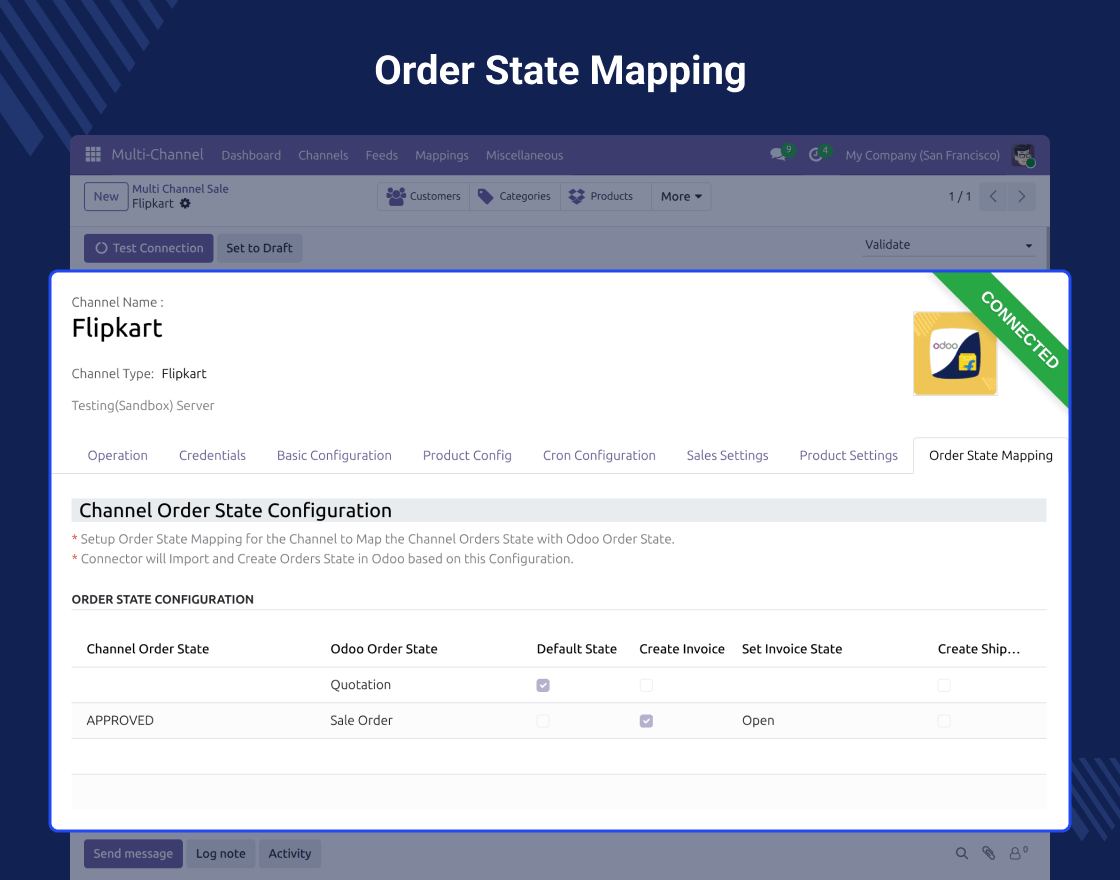 Odoo Multichannel Flipkart Connector