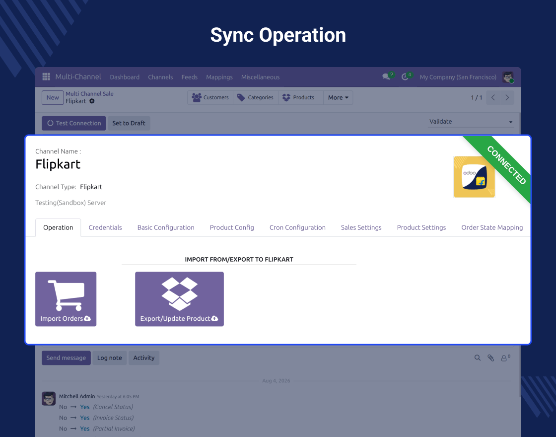 Odoo Multichannel Flipkart Connector