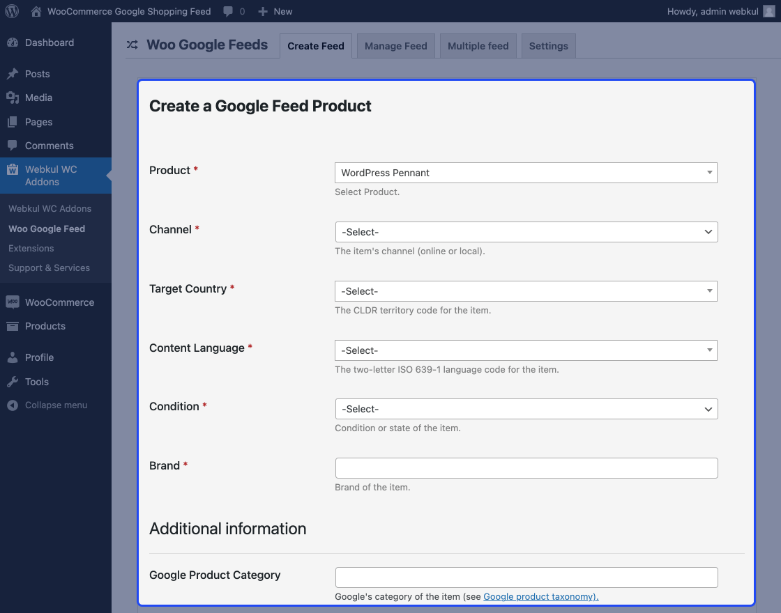 Google Shopping Feed for WooCommerce