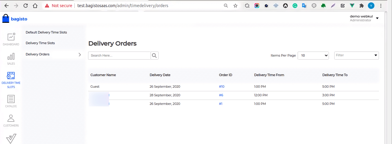 Laravel eCommerce SaaS Delivery Time Slots