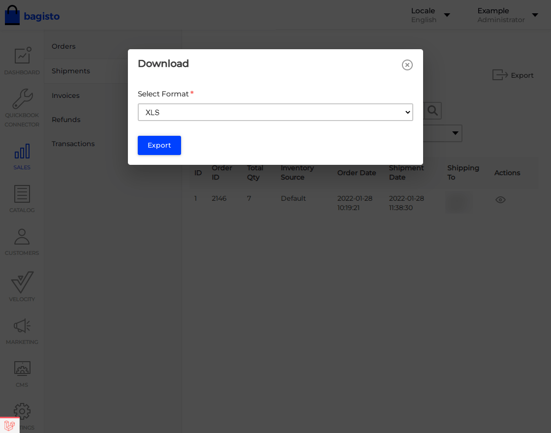 Bagisto (Laravel) QuickBooks Connector
