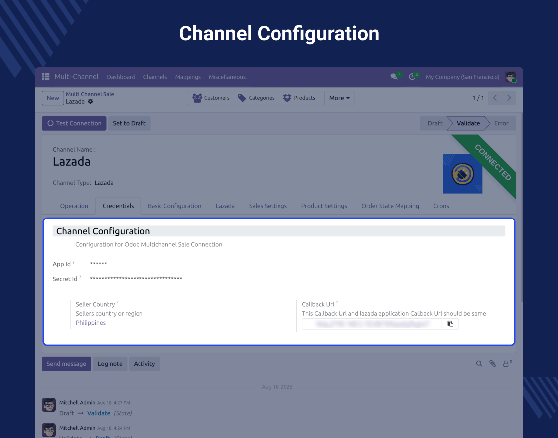 Odoo Lazada Connector for Multichannel