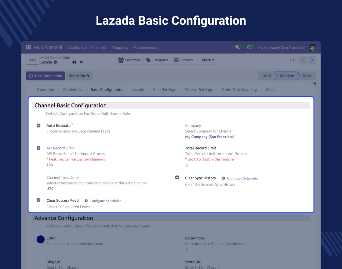 Odoo Lazada Connector for Multichannel