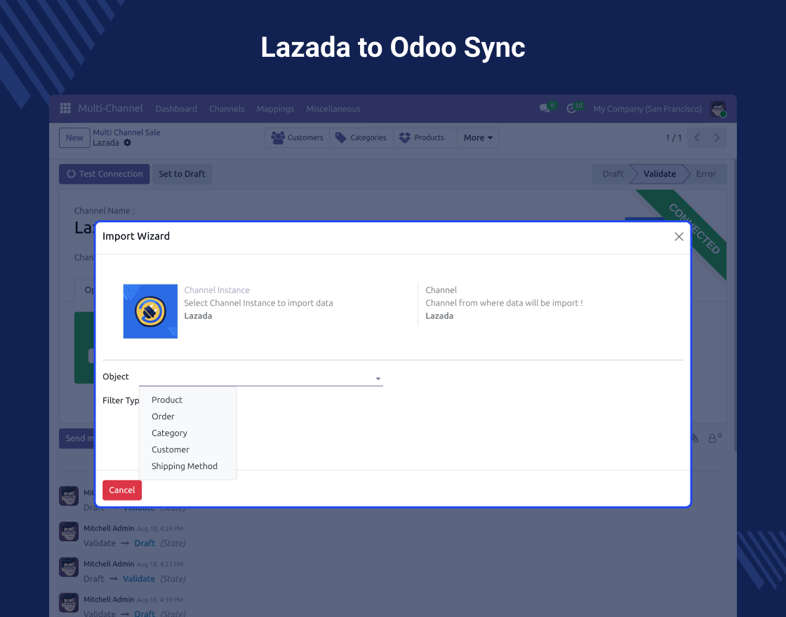 Odoo Lazada Connector for Multichannel