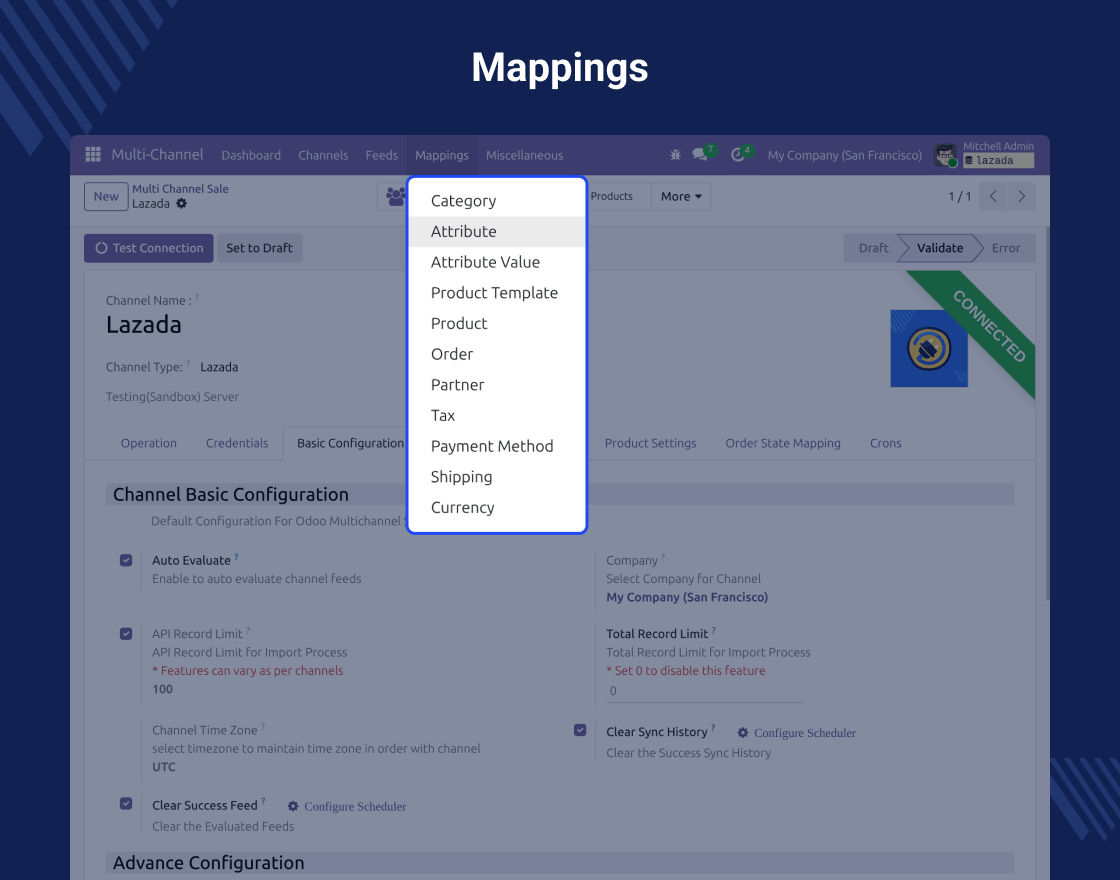 Odoo Lazada Connector for Multichannel