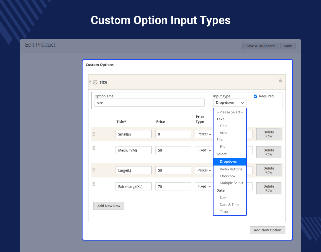 Magento 2 Custom Option Marketplace Add-on