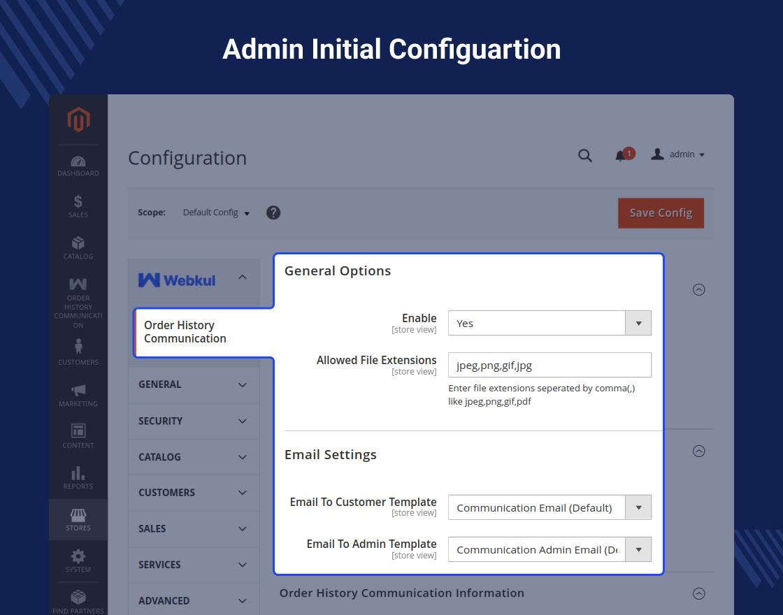 Magento 2 Order History Communication