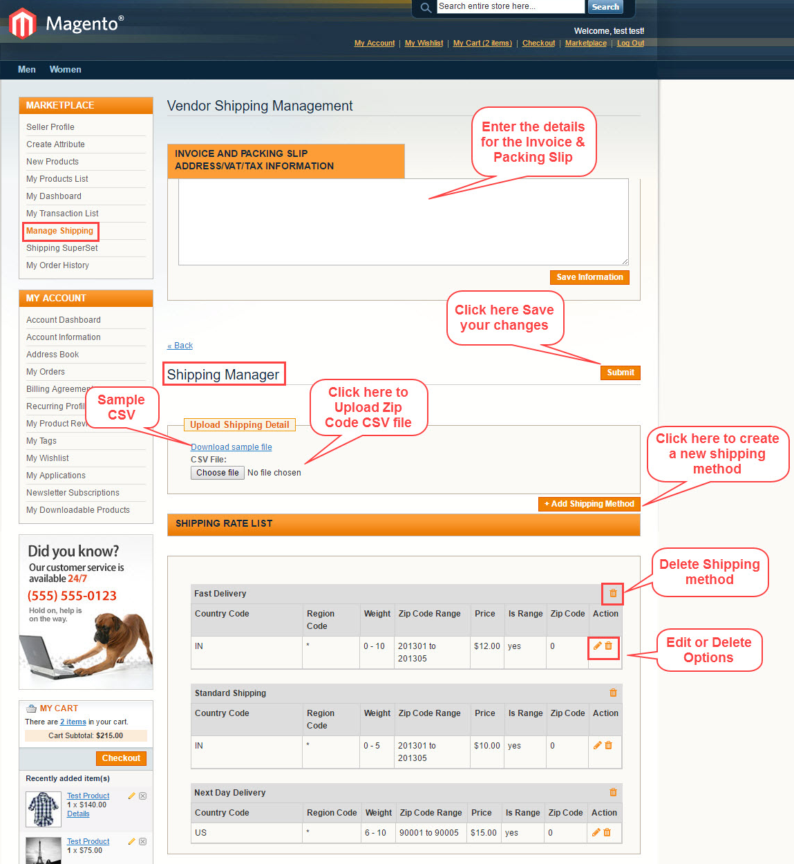 Magento (OpenMage) Marketplace Table Rate Shipping