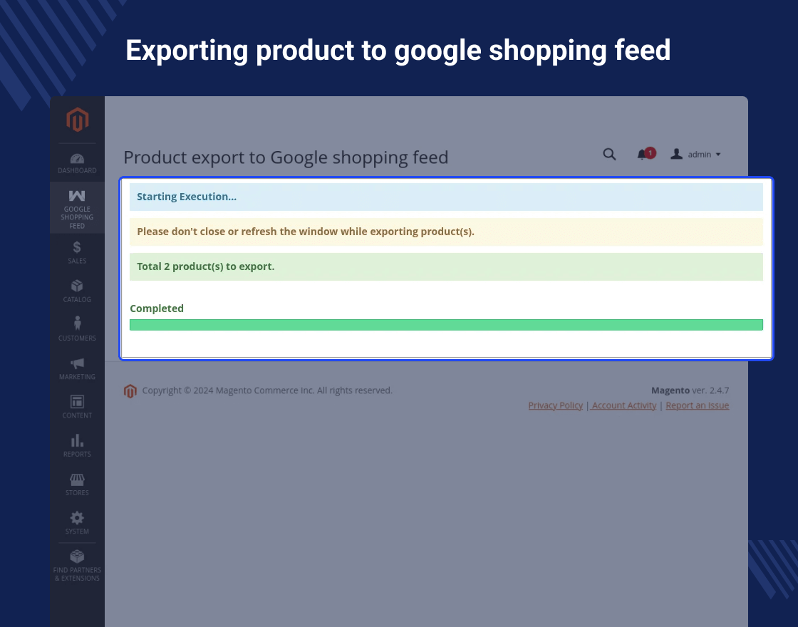 Magento 2 Google Shopping Feed