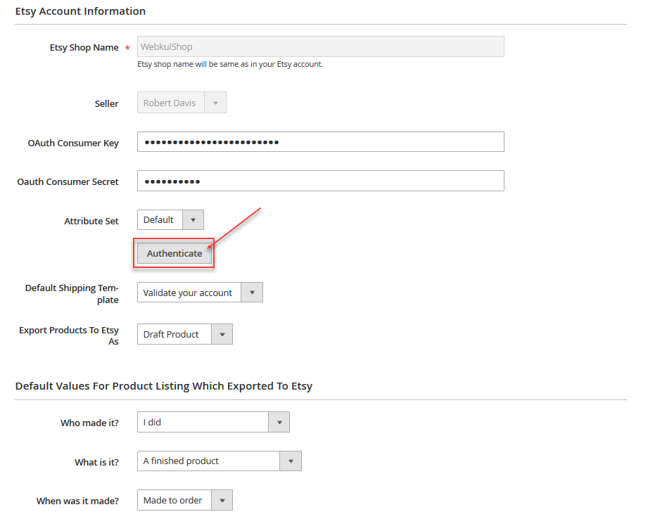 Magento 2 Marketplace Etsy Connector