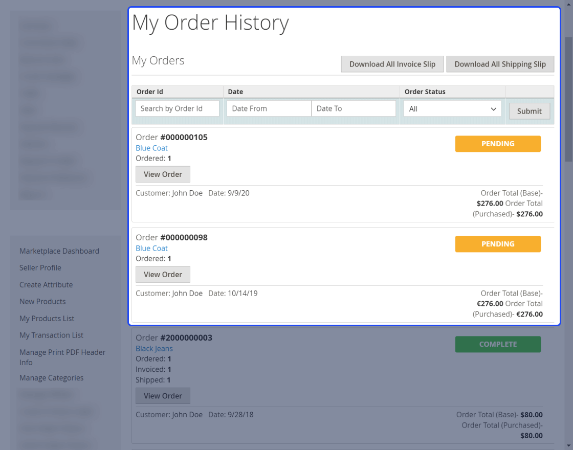 Magento 2 Split Order Marketplace Add-On