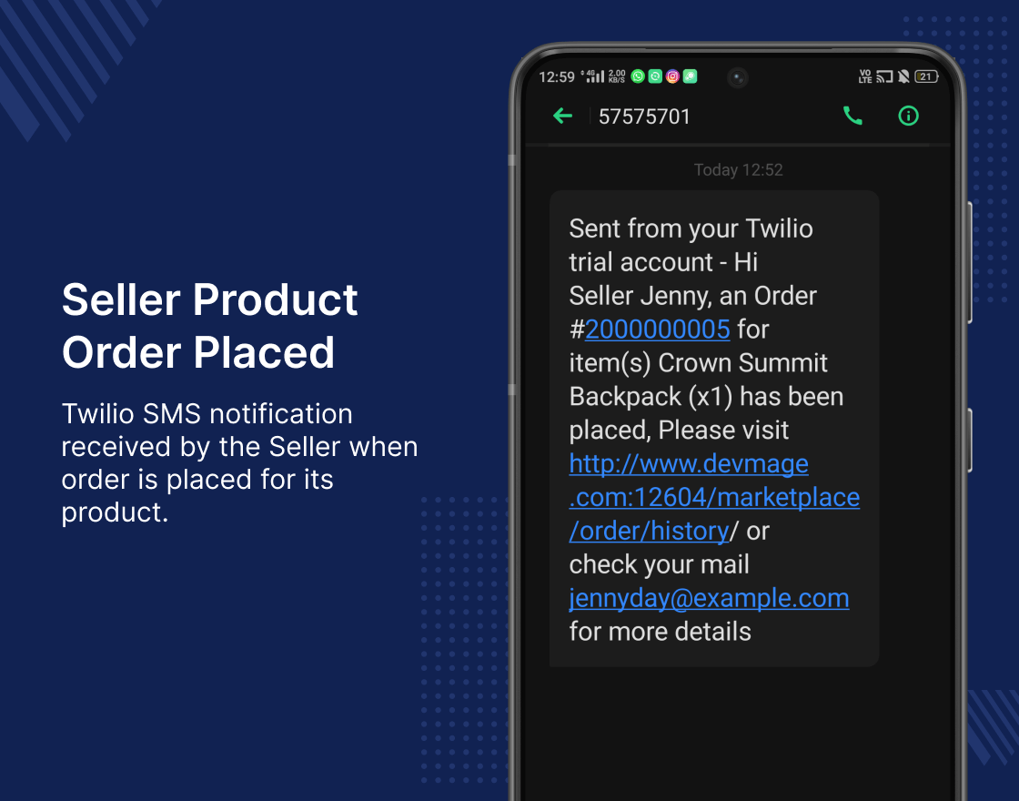 Magento 2 Twilio SMS Notification Marketplace Add-on