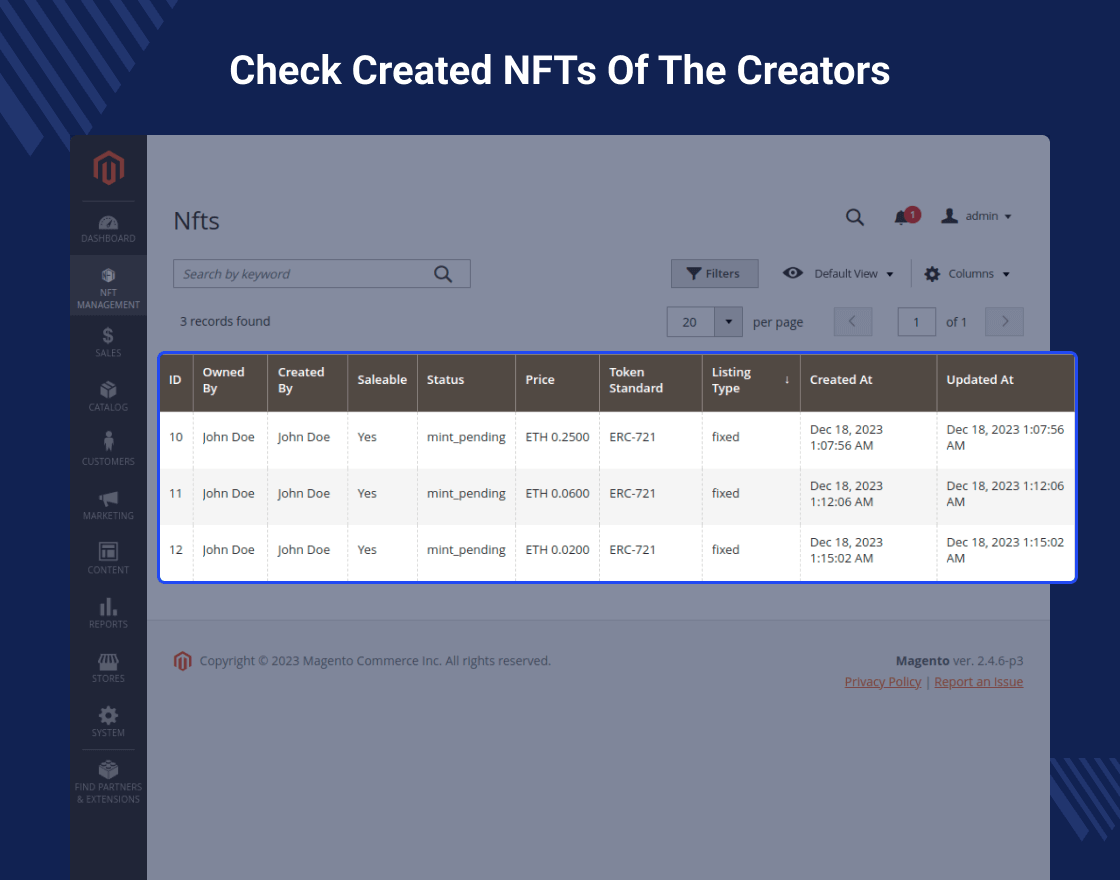 Magento 2 NFT Marketplace