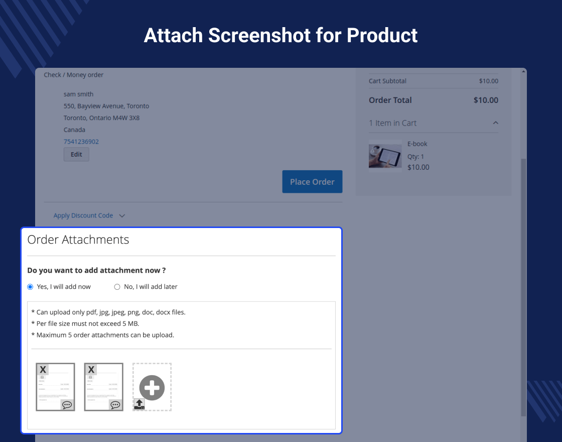 Magento 2 Order Attachment