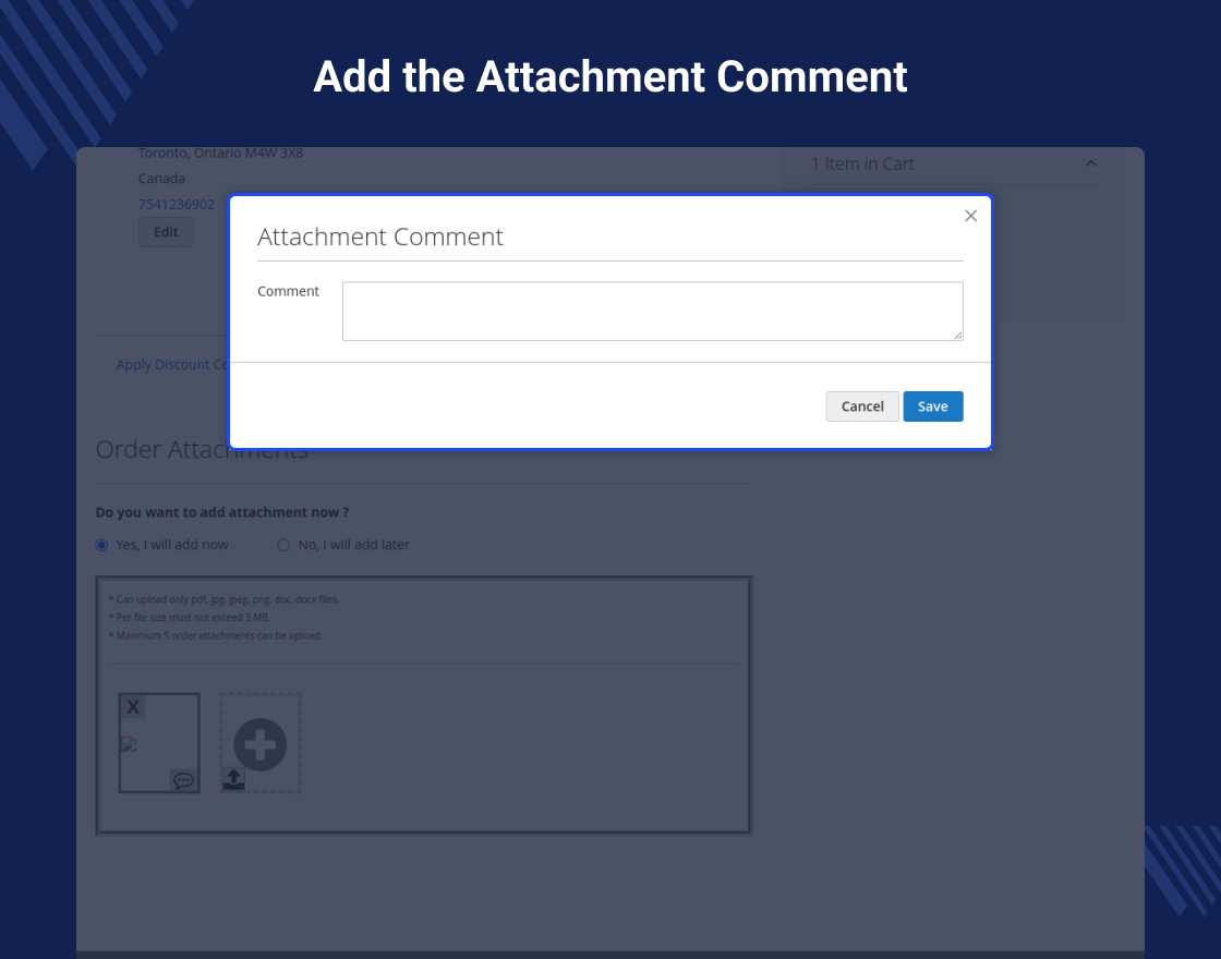Magento 2 Order Attachment