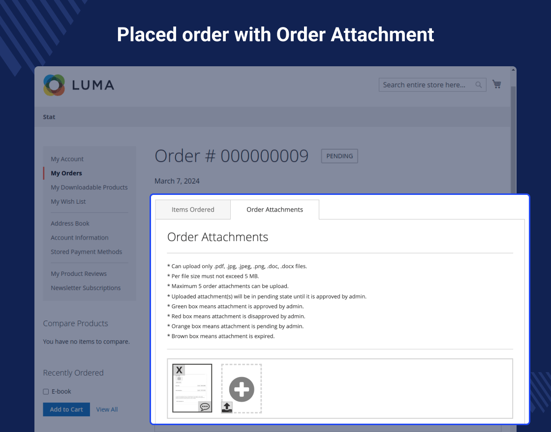 Magento 2 Order Attachment