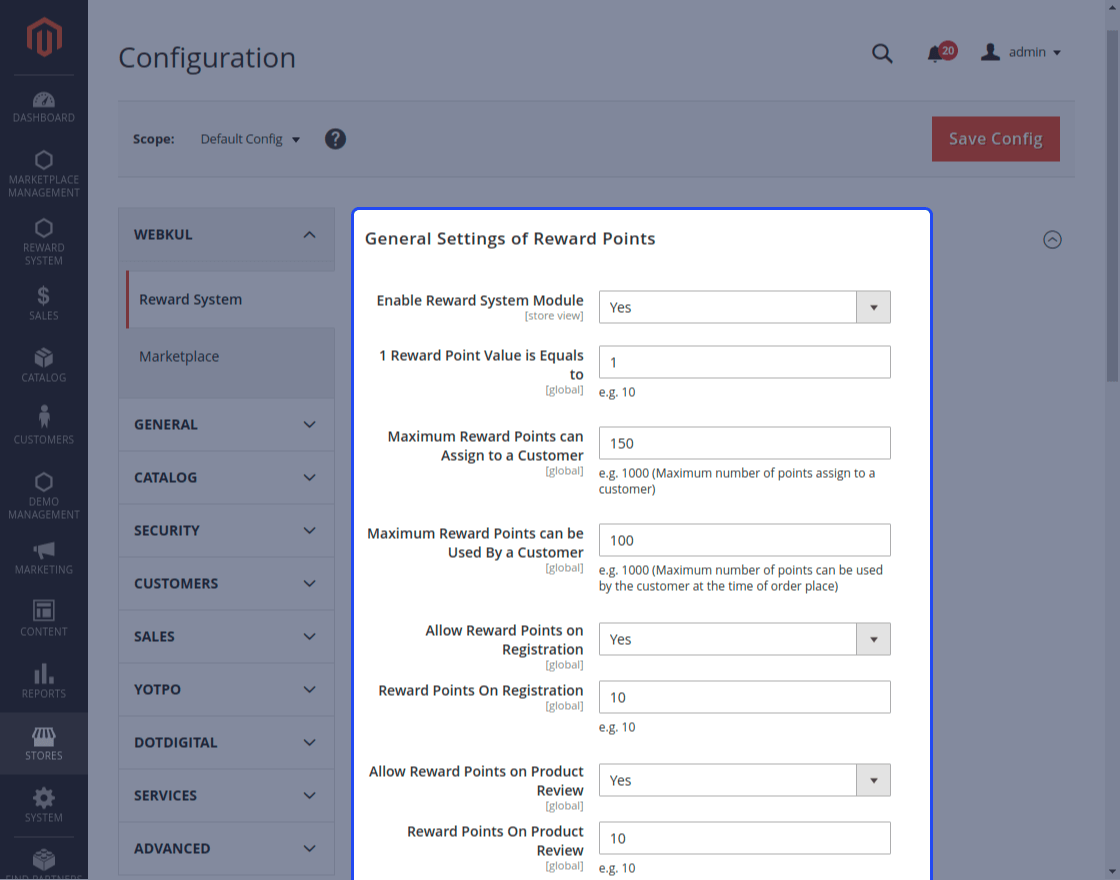 Magento 2 Reward Points Extension