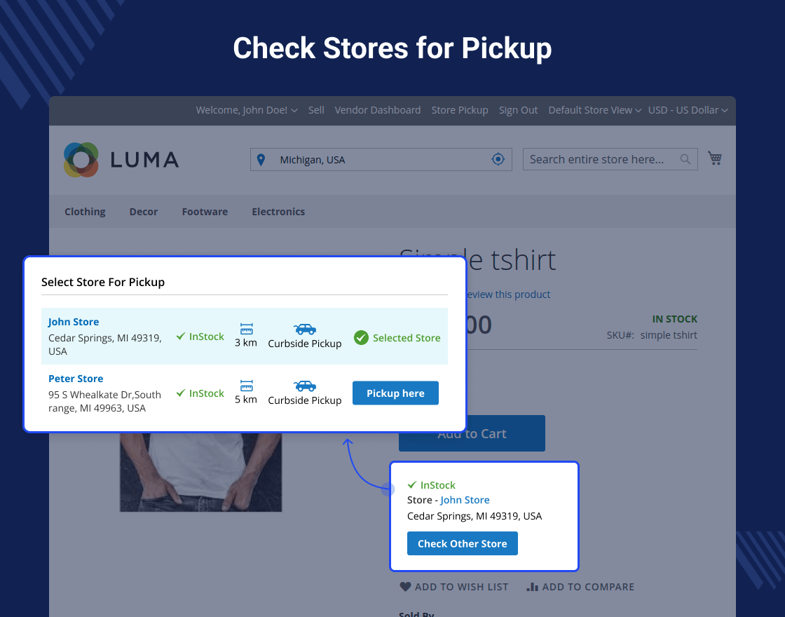 Magento 2 Store Pickup Marketplace Add-On