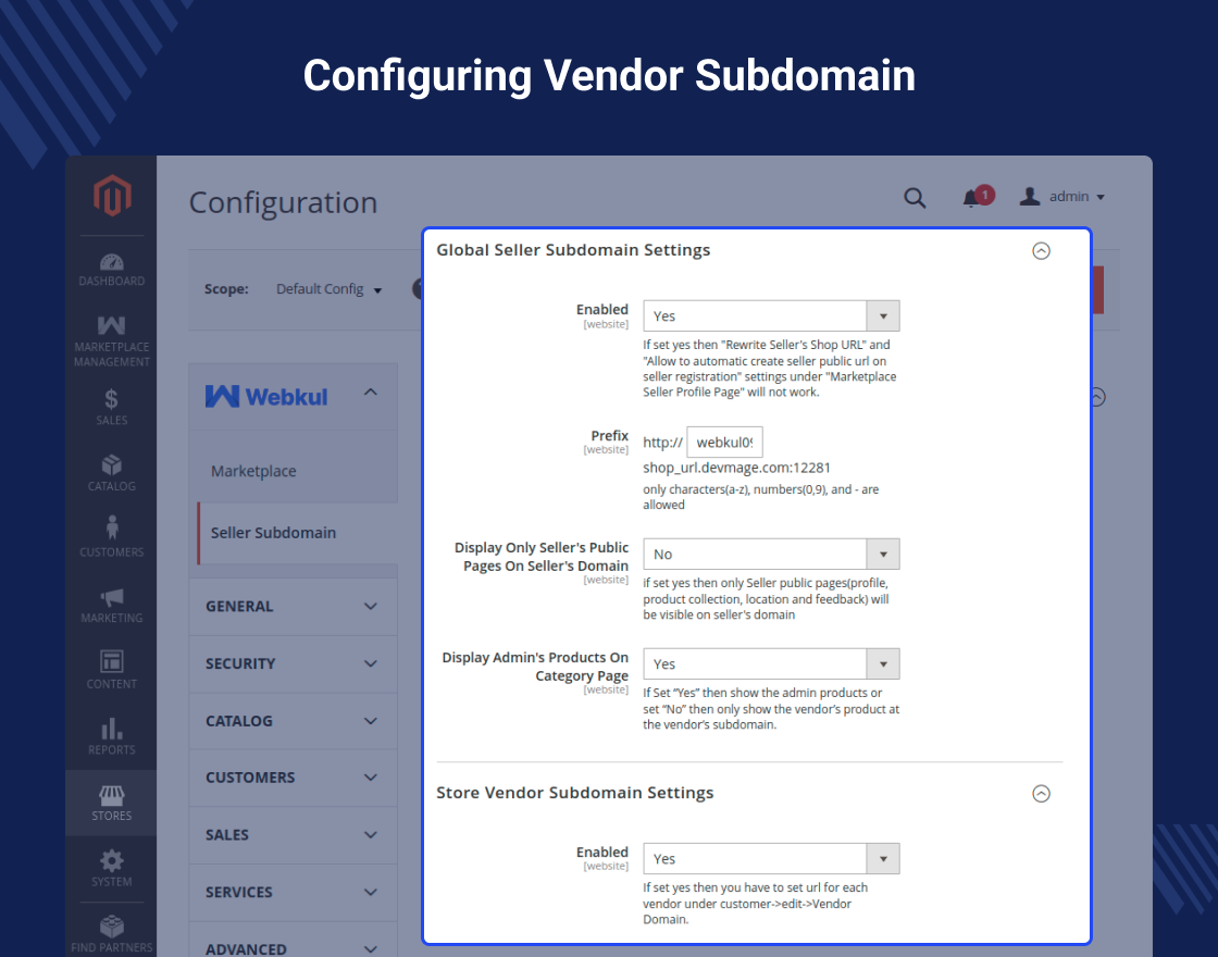 Magento 2 Vendor Subdomain