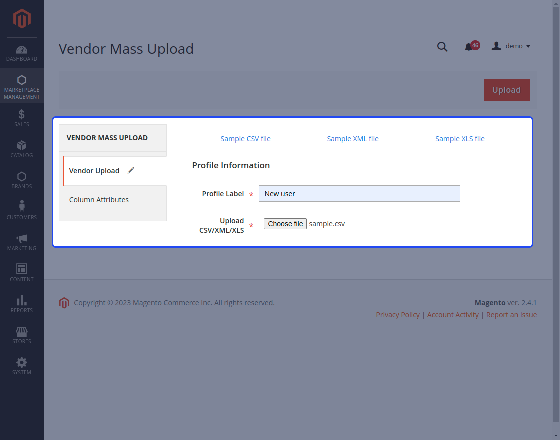Magento 2 Marketplace Import Vendors