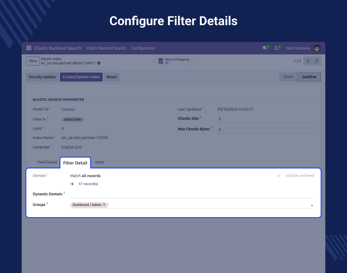 Odoo Backend Elasticsearch