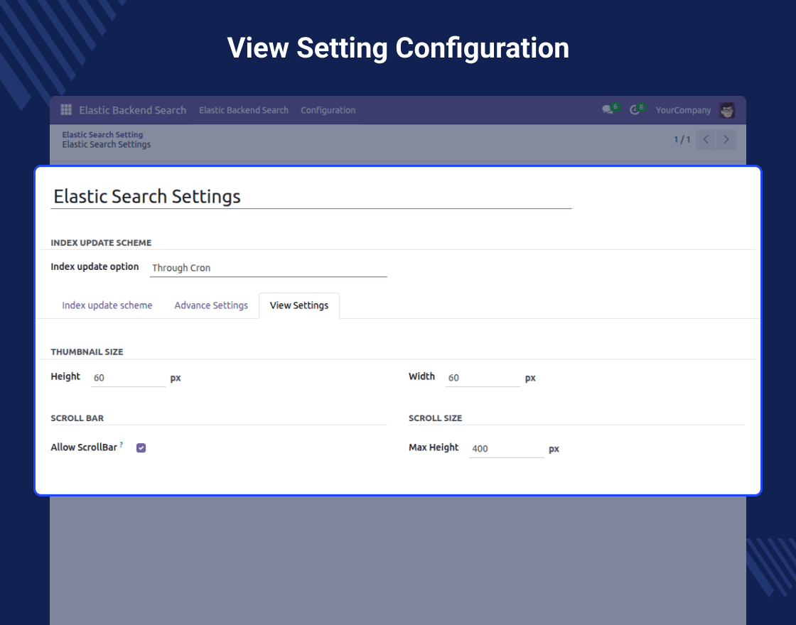 Odoo Backend Elasticsearch