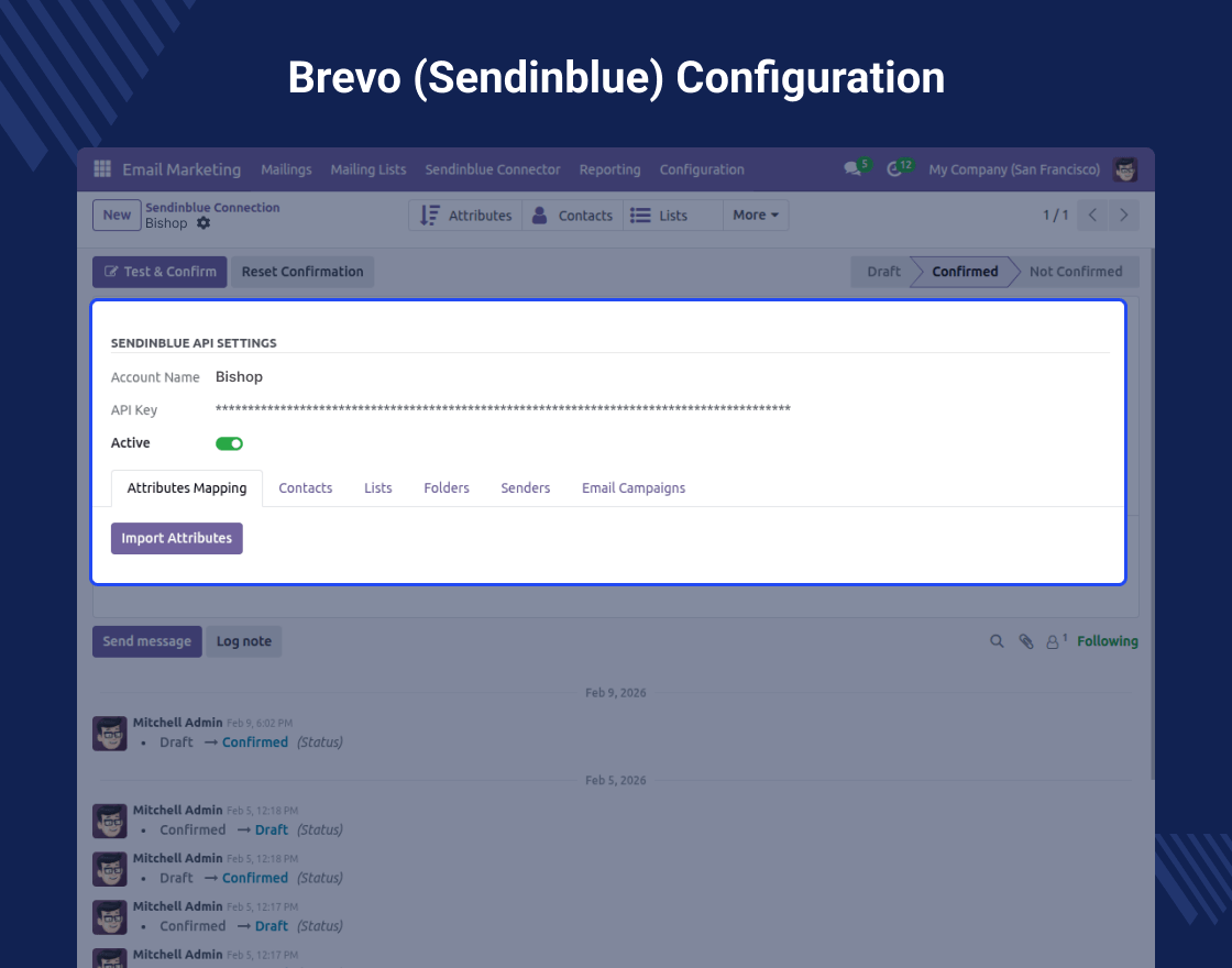 Odoo Brevo (SendinBlue) Connector