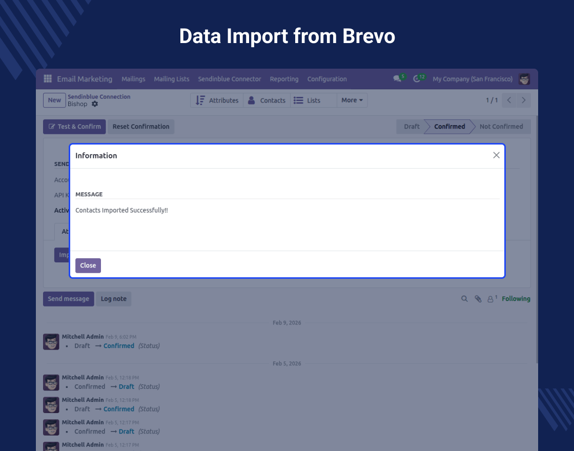 Odoo Brevo (SendinBlue) Connector