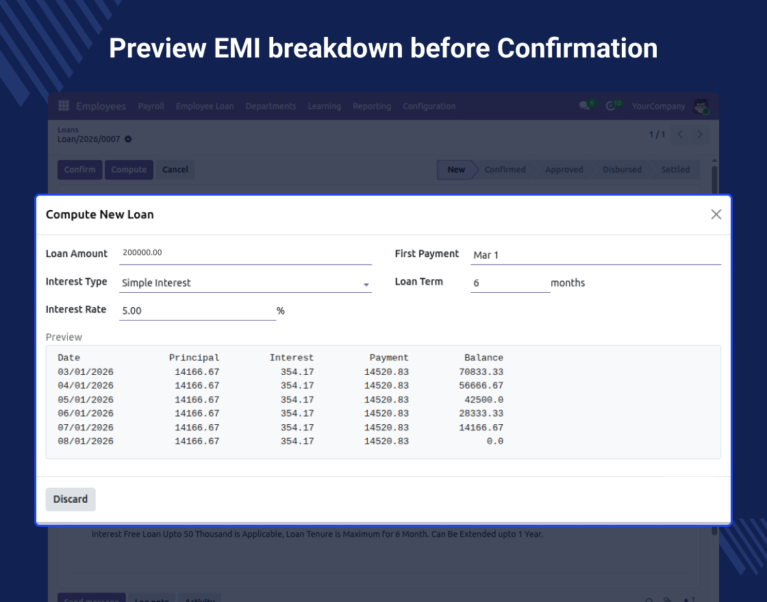 Odoo Employee Loan Management System