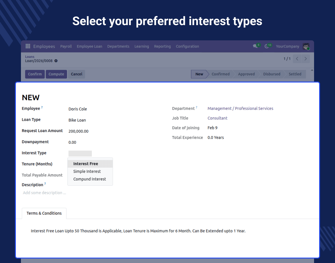 Odoo Employee Loan Management System