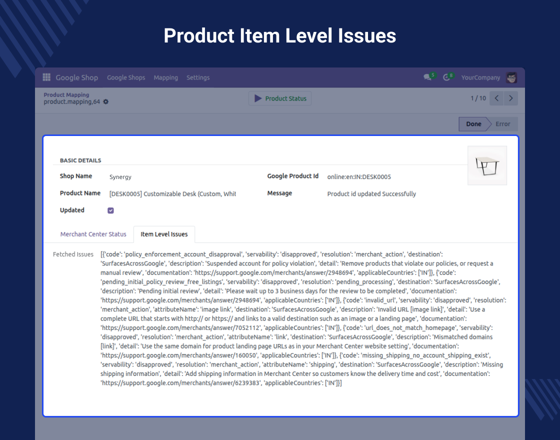 Odoo Google Shopping Feed