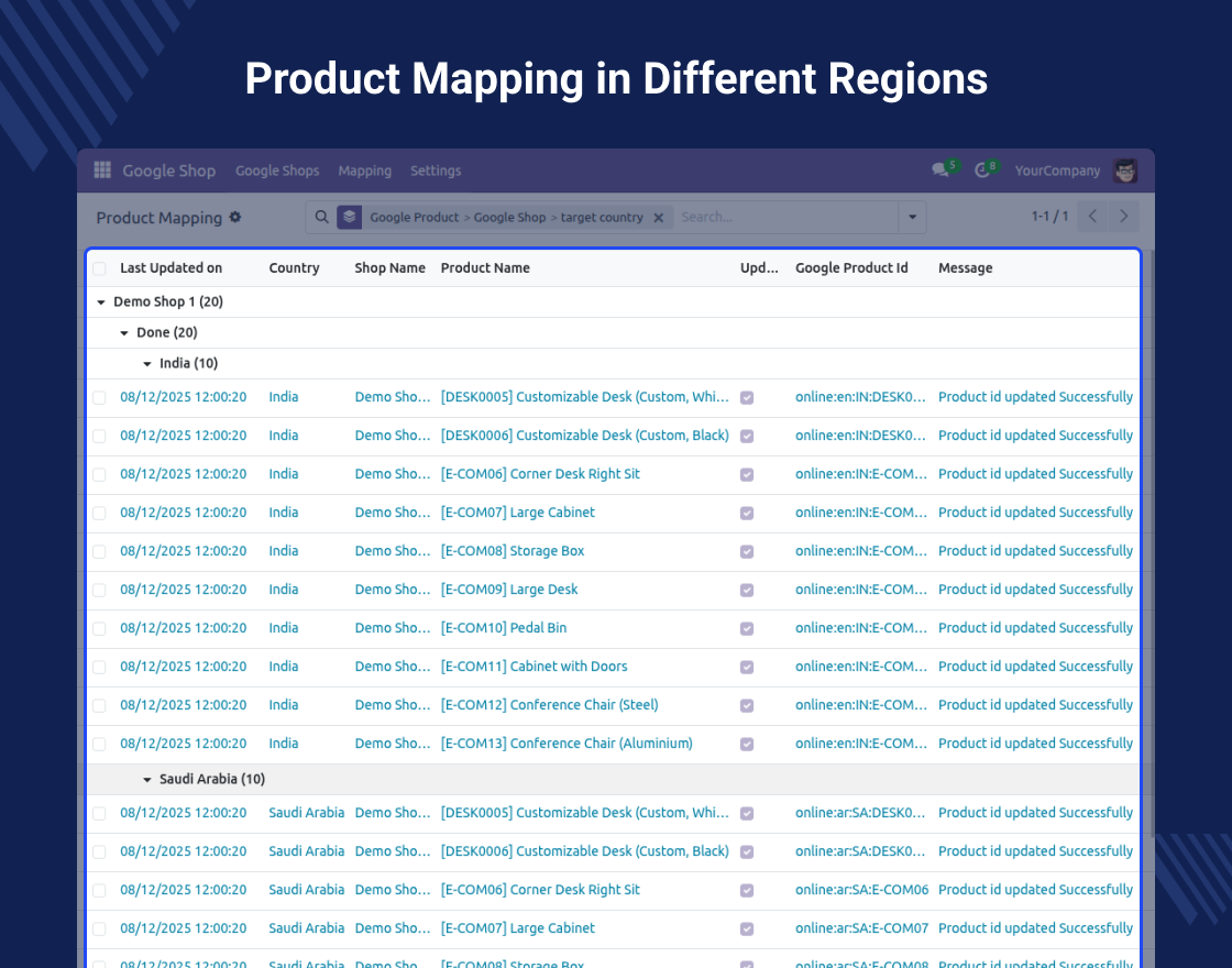 Odoo Google Shopping Feed