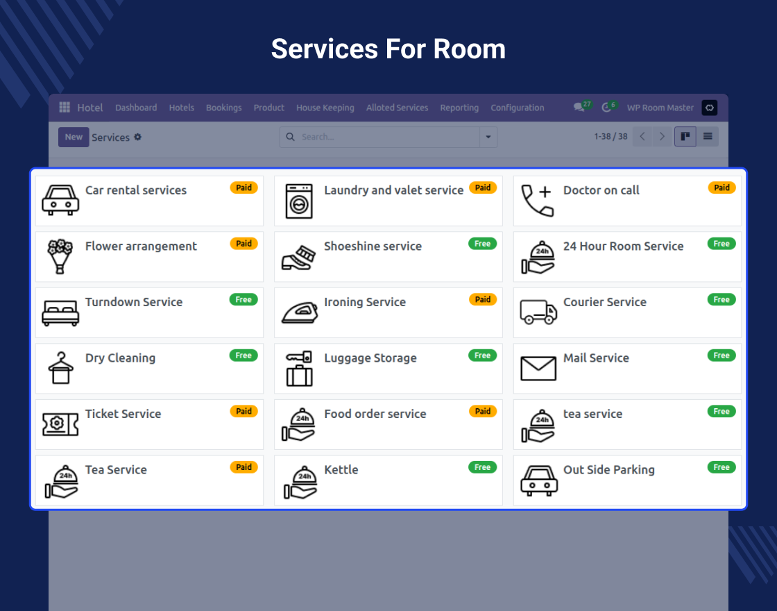 Odoo Hotel Management System