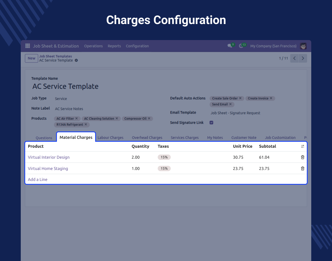 Odoo Job Sheet and Estimation Manager