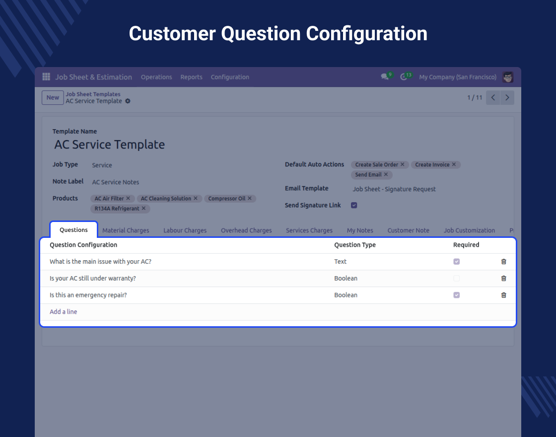 Odoo Job Sheet and Estimation Manager