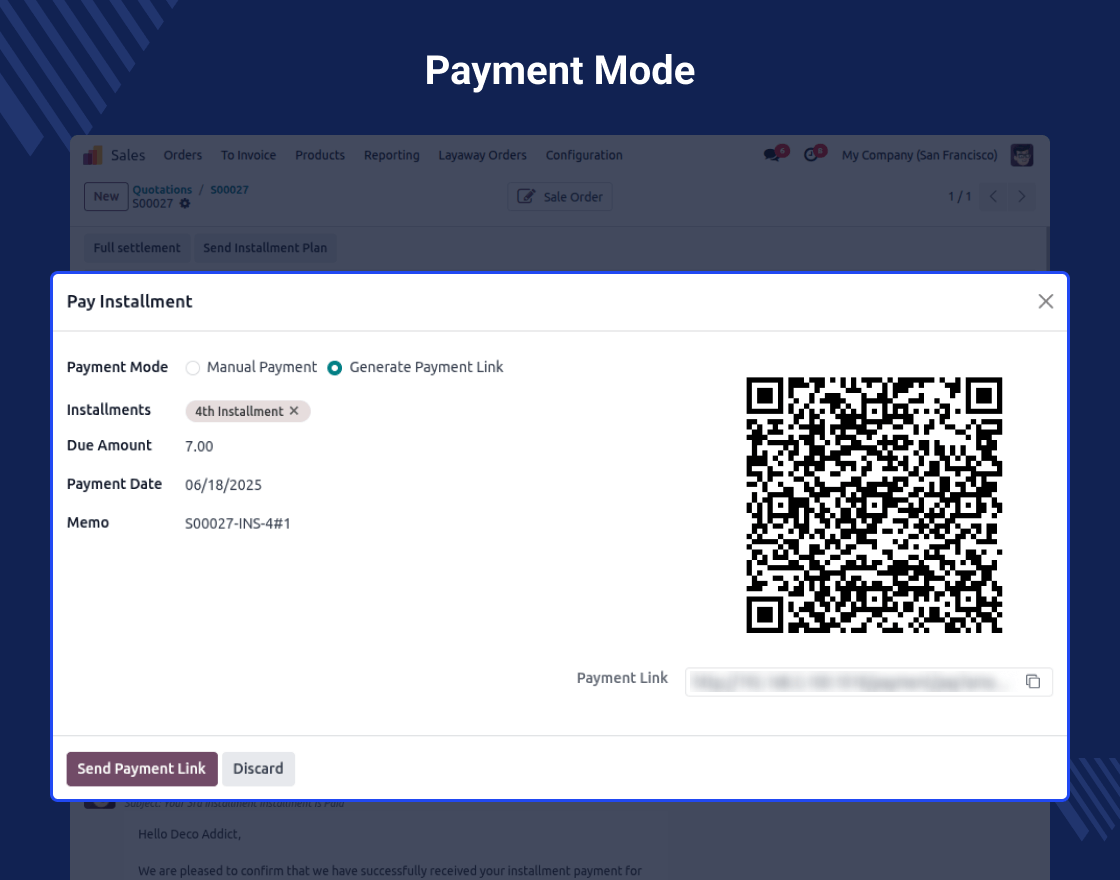 Odoo Layaway Order Management