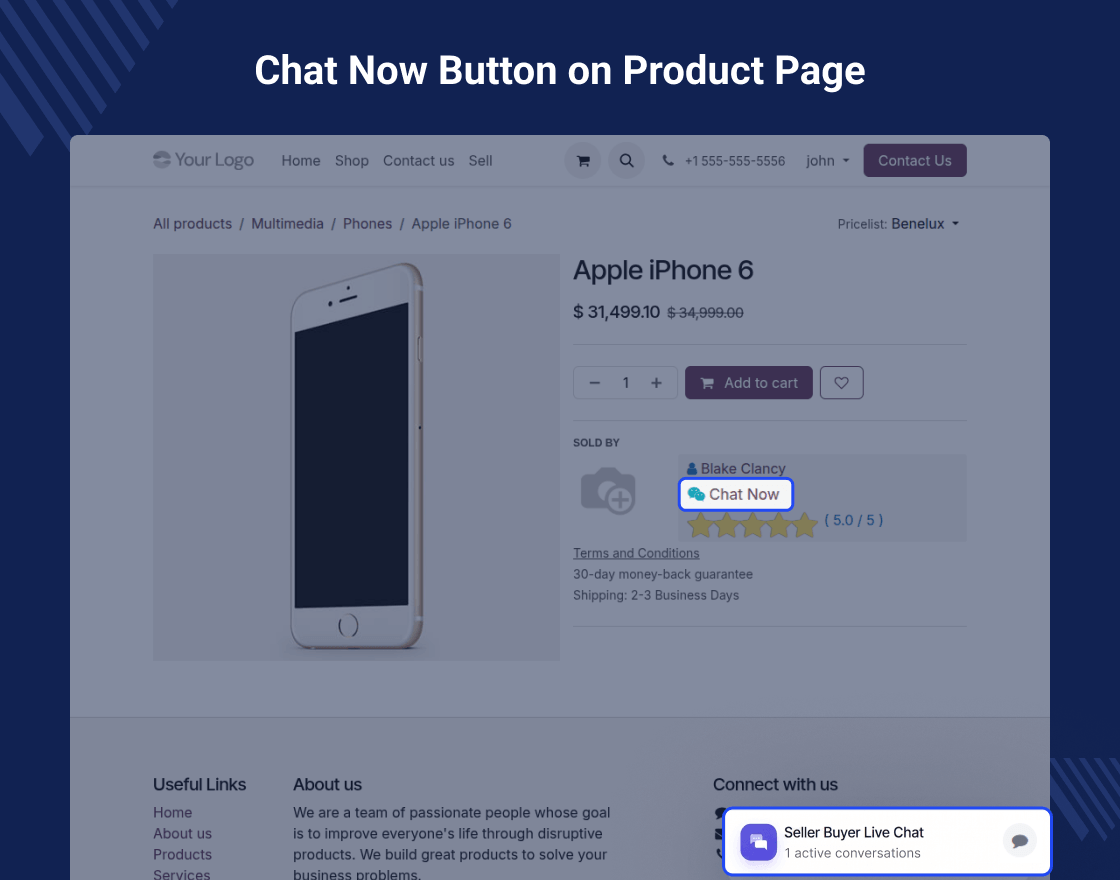 Odoo Marketplace Buyer Seller Live Chat