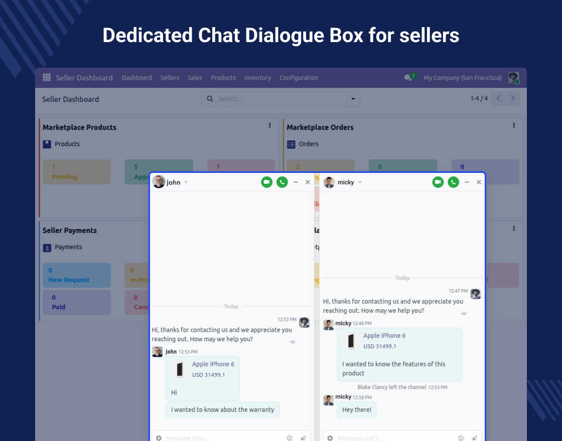 Odoo Marketplace Buyer Seller Live Chat
