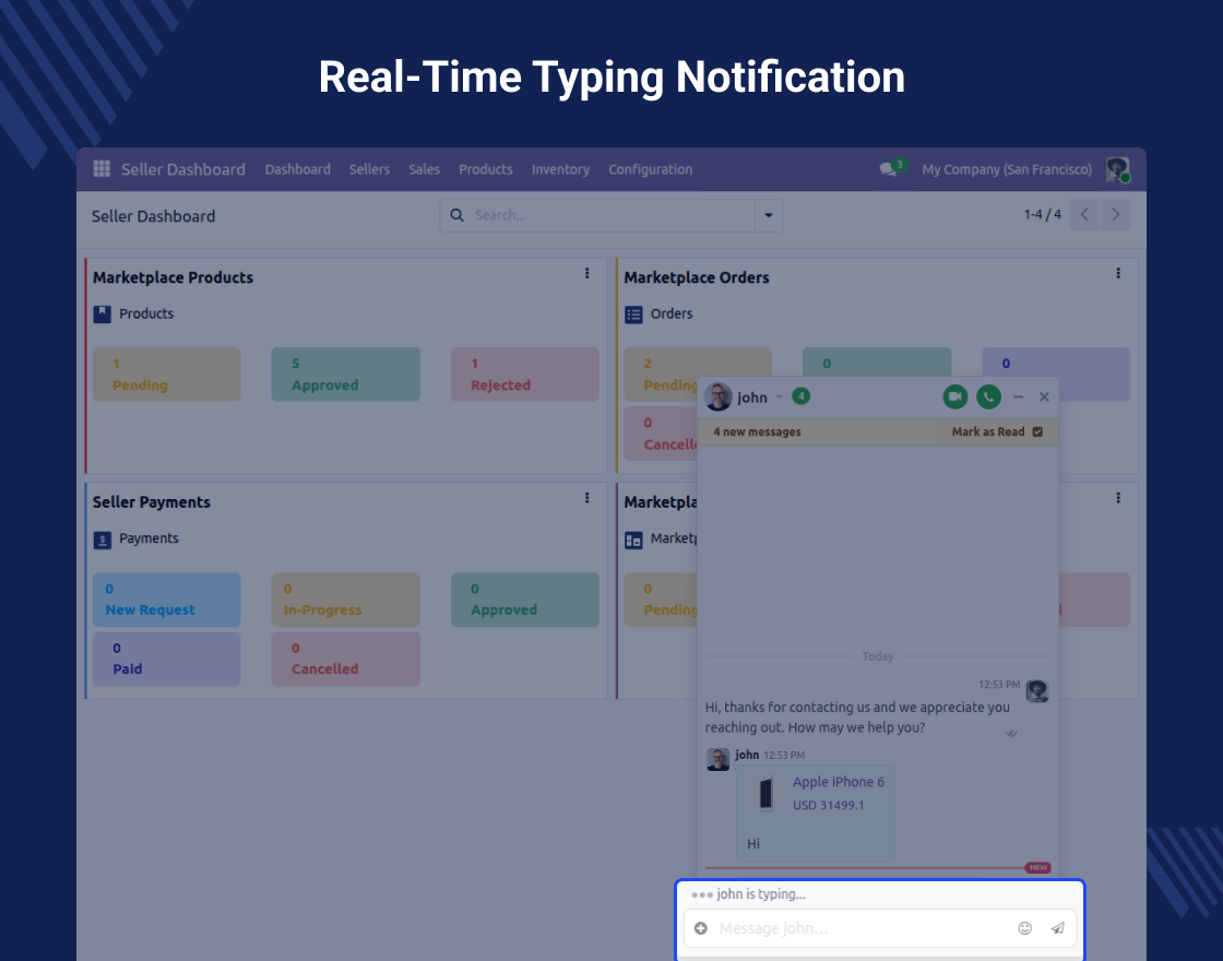 Odoo Marketplace Buyer Seller Live Chat