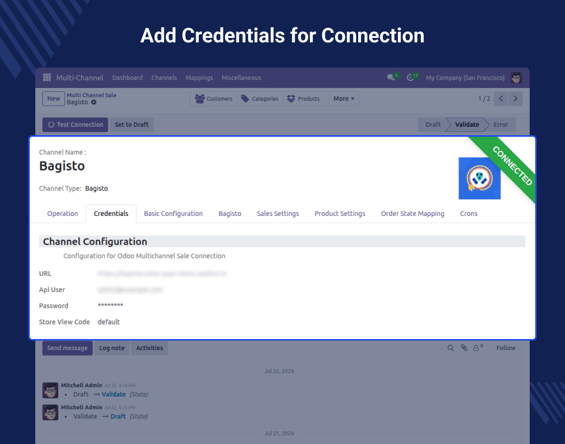 Odoo Multichannel Bagisto Connector