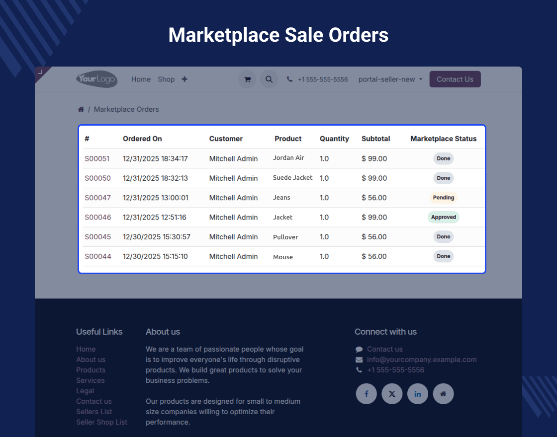Odoo Multi Vendor Marketplace