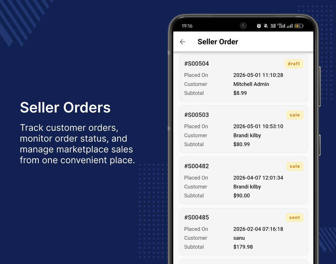 Odoo Multi Vendor Mobile App