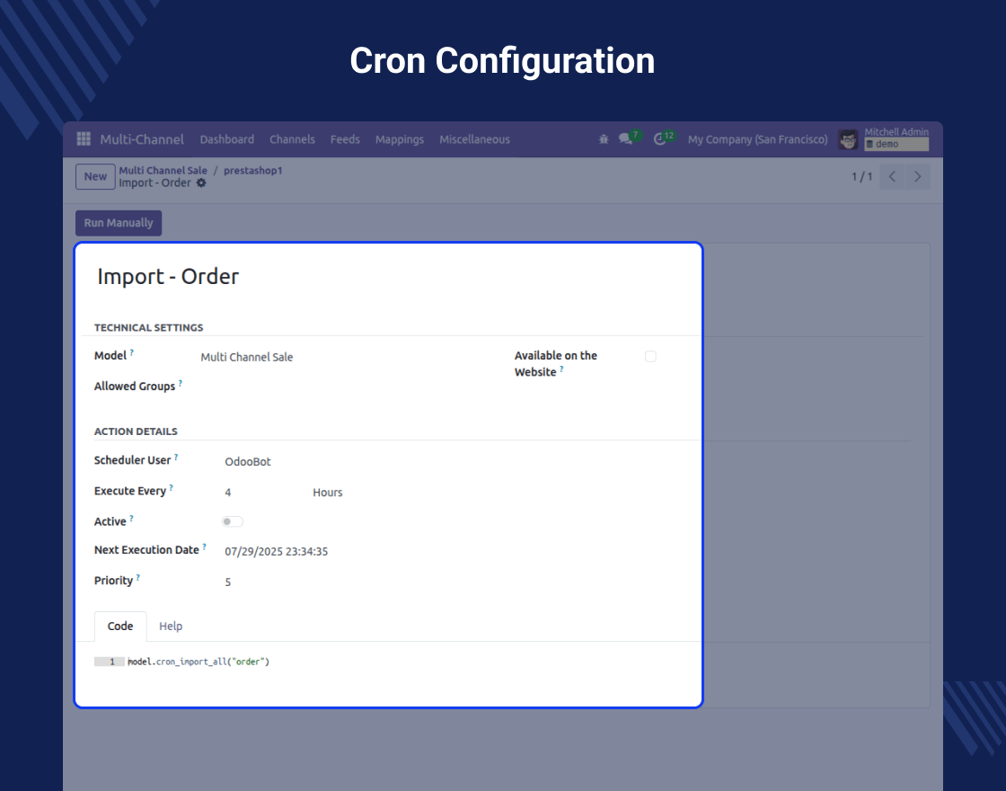 Multi Channel Prestashop Odoo Bridge