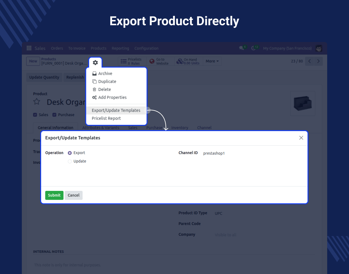 Multi Channel Prestashop Odoo Bridge