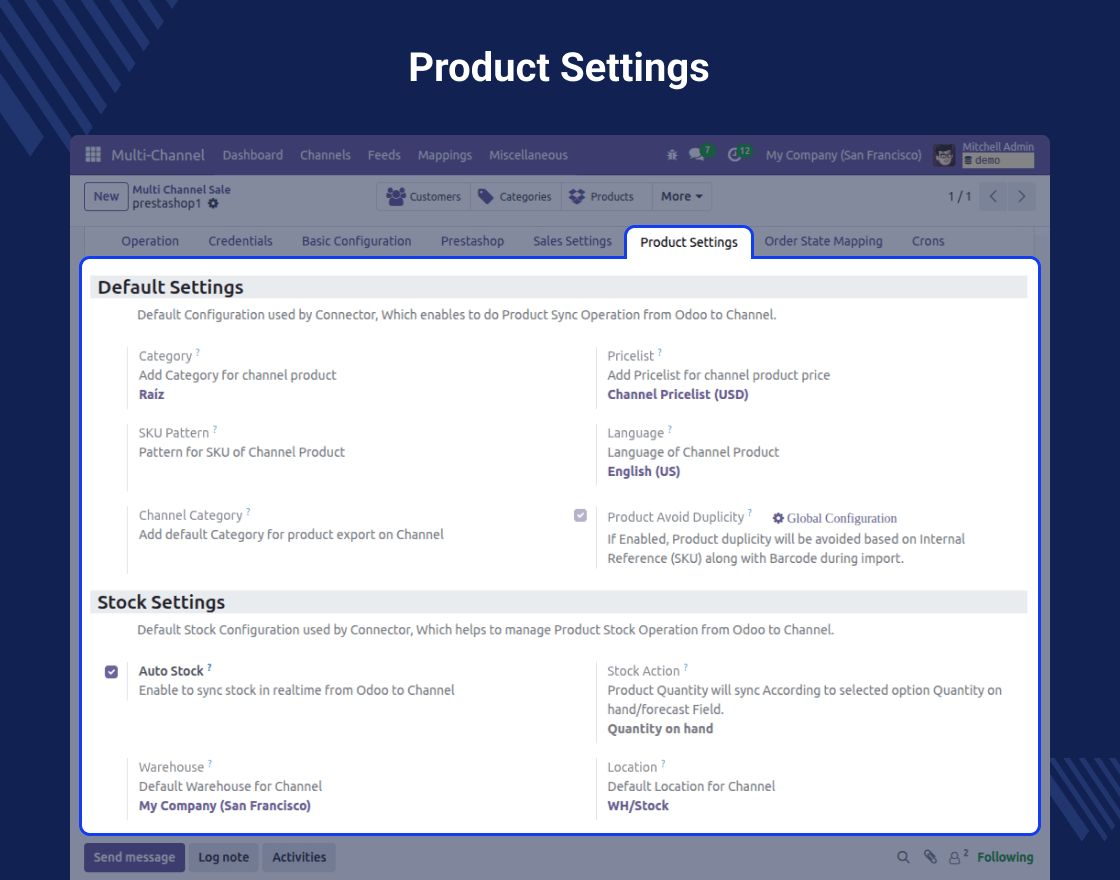 Multi Channel Prestashop Odoo Bridge