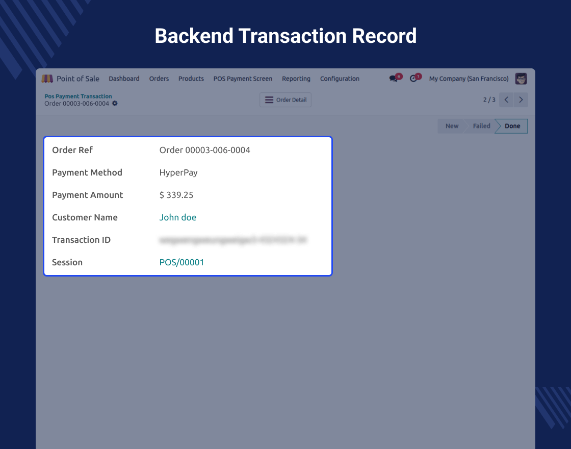 Odoo POS Hyperpay Payment Acquirer