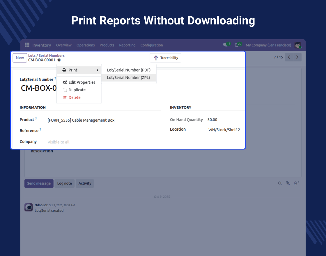 Odoo Print Direct