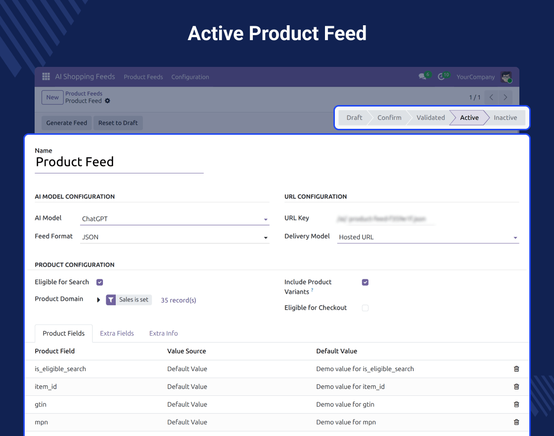Odoo Product Feed for ChatGPT