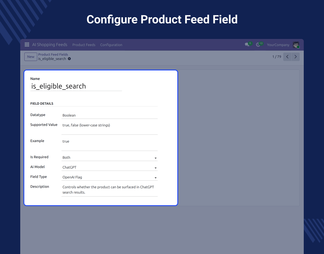 Odoo Product Feed for ChatGPT